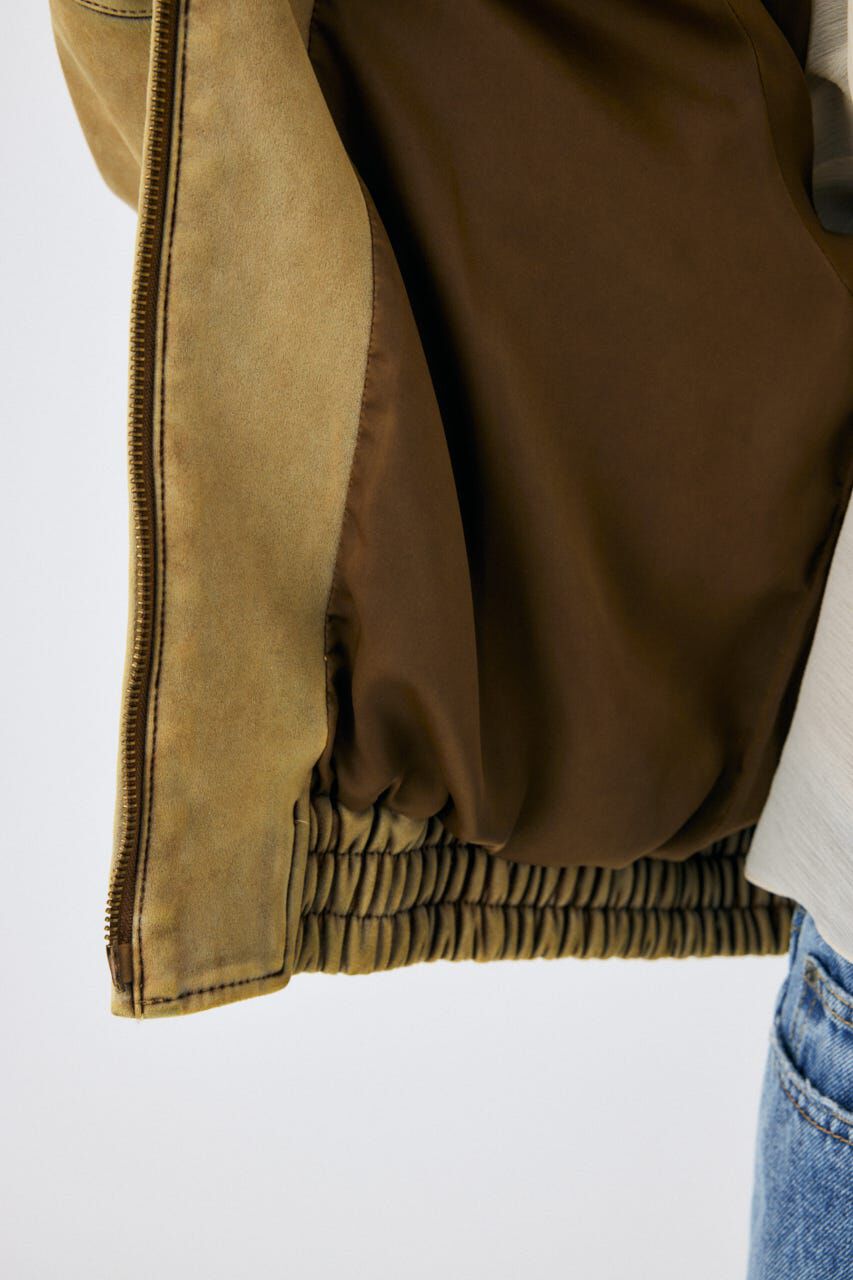 MOUSSY「F/SUEDE GATHER ブルゾン」|ブルゾン・スタジャン|