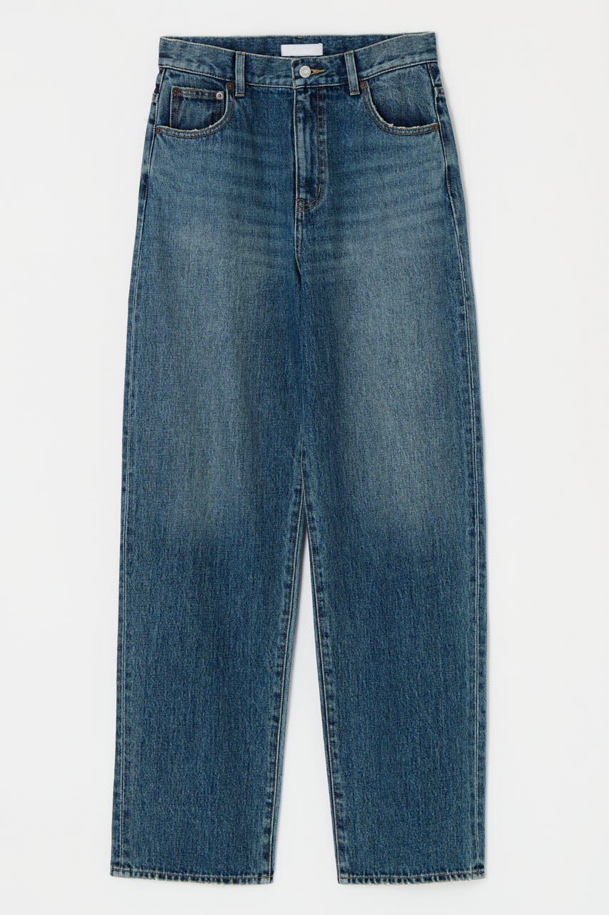 MOUSSY「MIDRISE LOOSE テーパード」|デニム|BLU