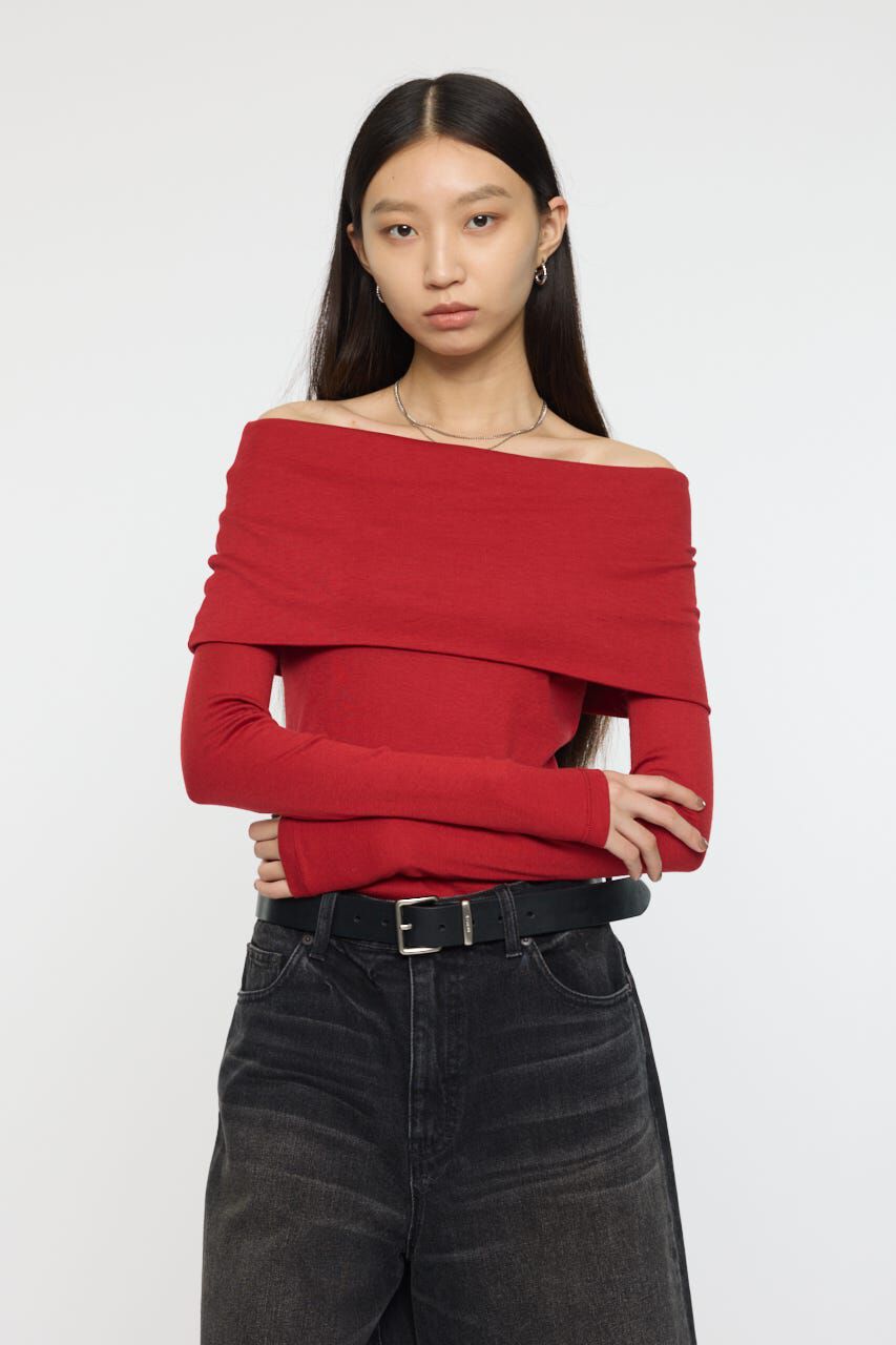 MOUSSY「OFF SHOULDER カットトップス」|その他|