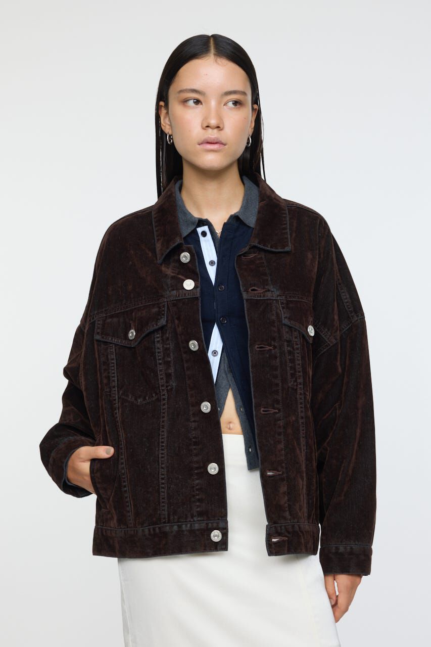 MOUSSY「OVERSIZED CORDUROY ジャケット」|デニムジャケット|