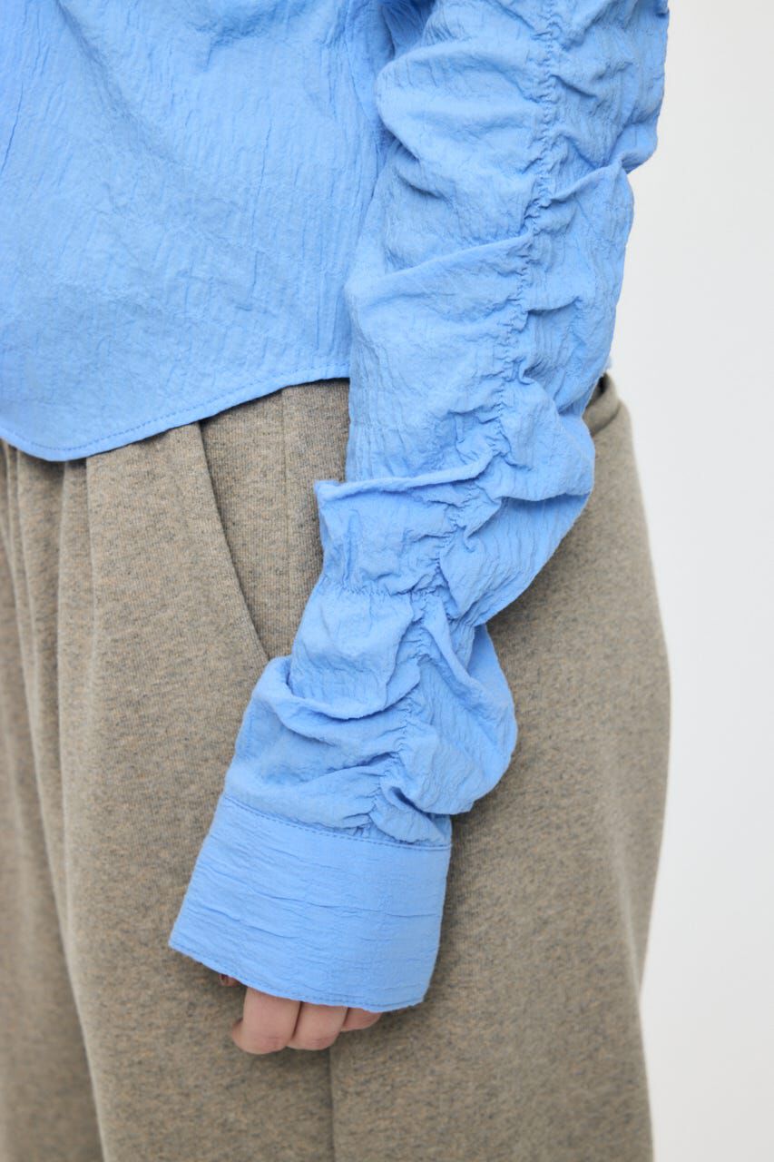 MOUSSY「BUTTON UP SHIRRING シャツ」|シャツ・ブラウス|