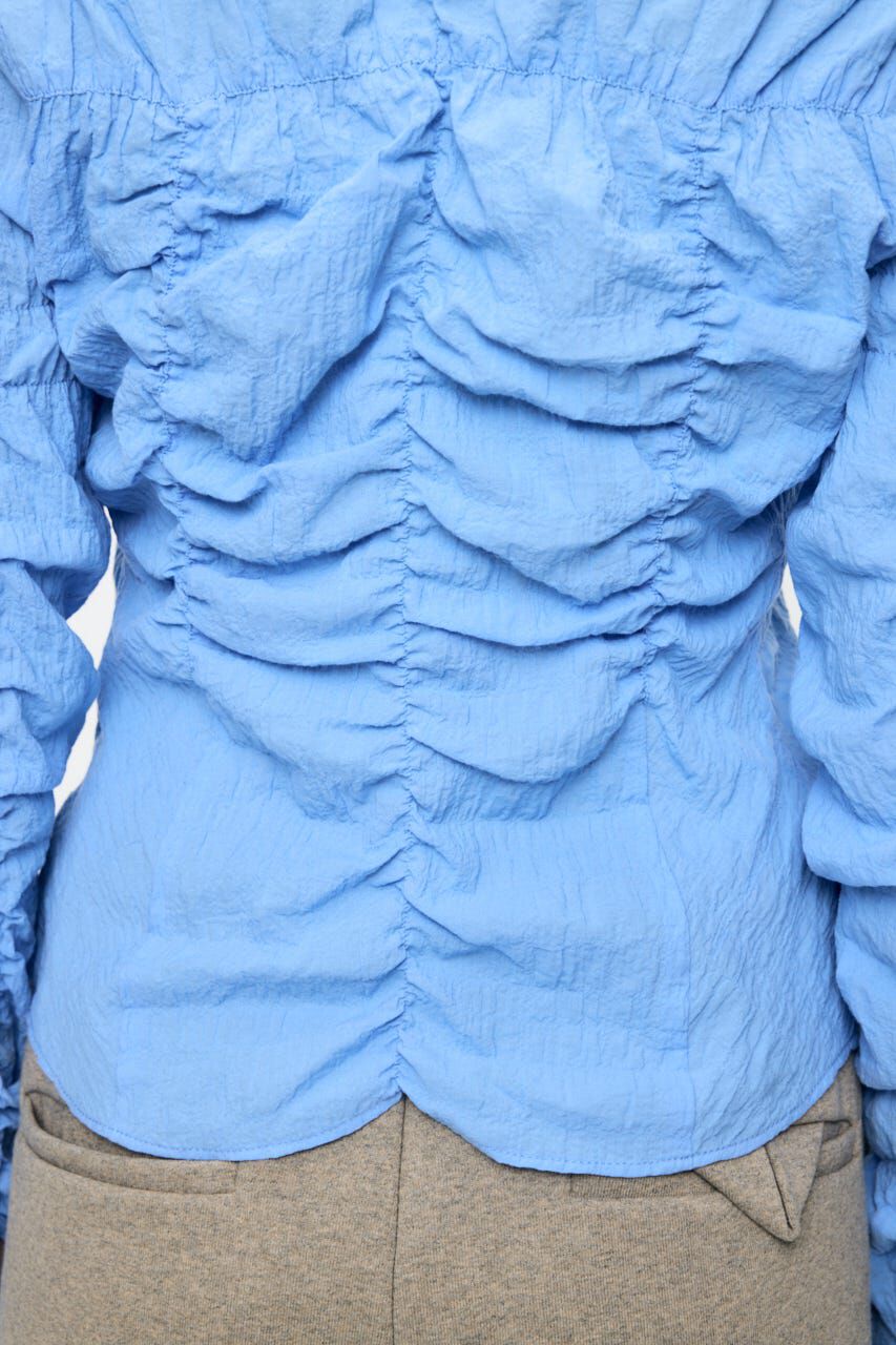 MOUSSY「BUTTON UP SHIRRING シャツ」|シャツ・ブラウス|