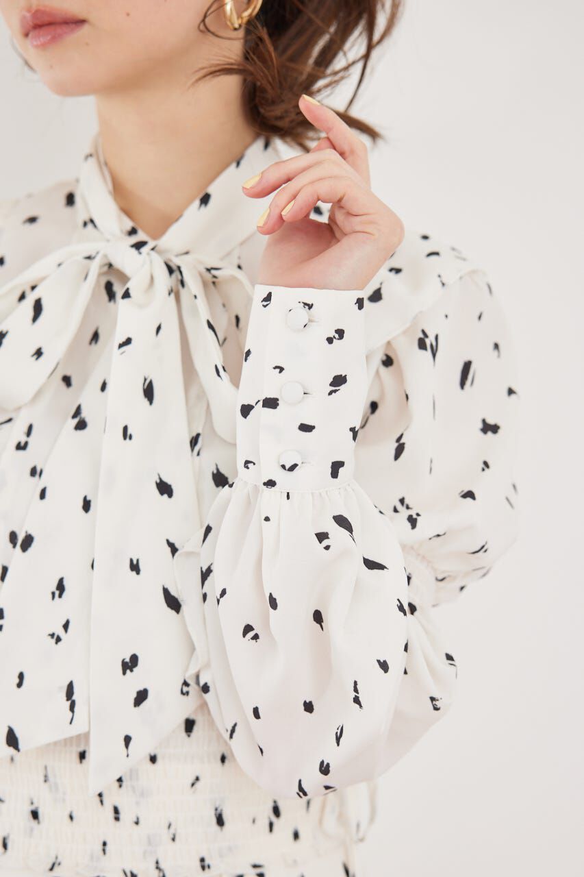 rienda「2WAYボウタイクロップドブラウス」|シャツ・ブラウス|