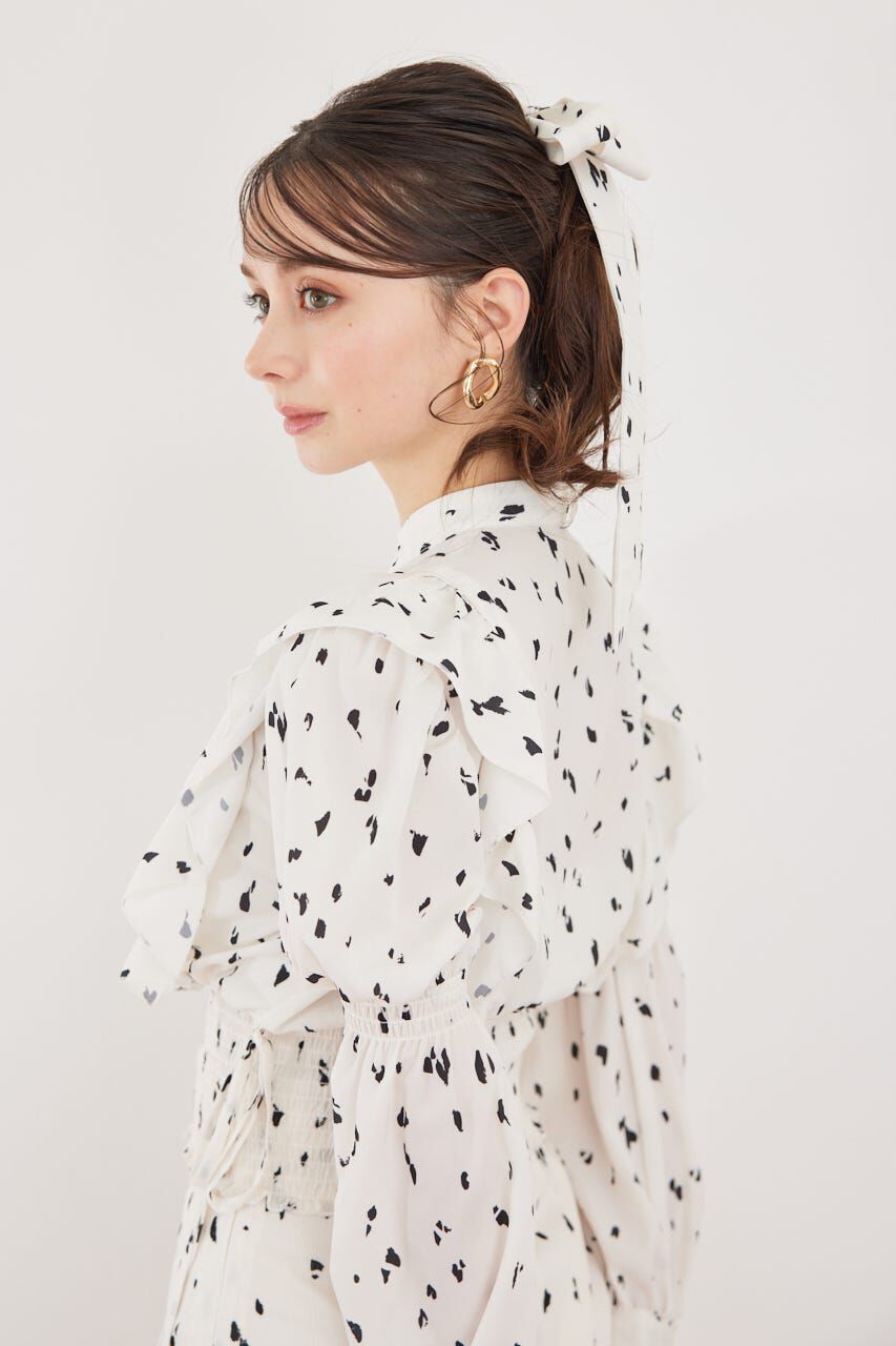 rienda「2WAYボウタイクロップドブラウス」|シャツ・ブラウス|