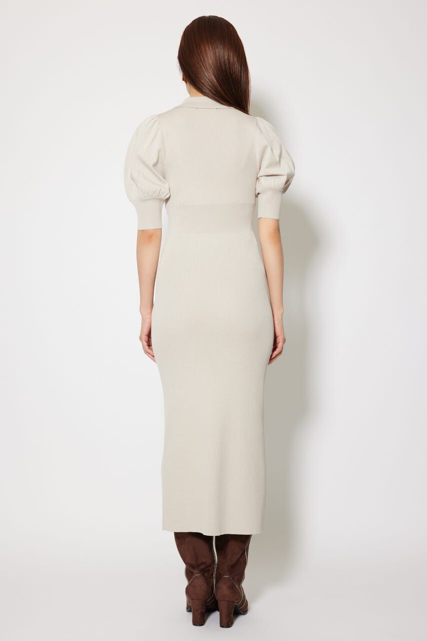 rienda「パフスリーブニットタイトワンピース」|ワンピース|