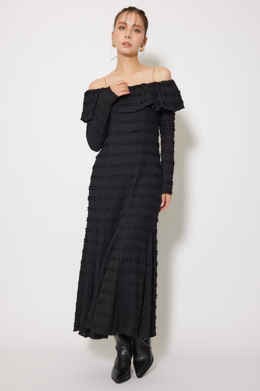 rienda「レースカットオフショルワンピース」|ワンピース|