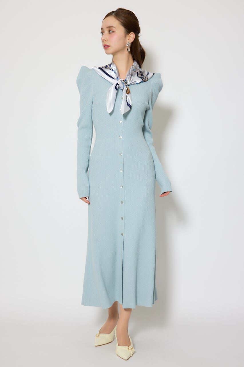 rienda「スカーフ付きマーメイドニットワンピース」|ワンピース|