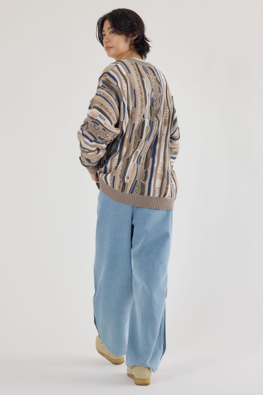 RODEO CROWNS「3Dマルチカラーニットカーディガン」|カーディガン|