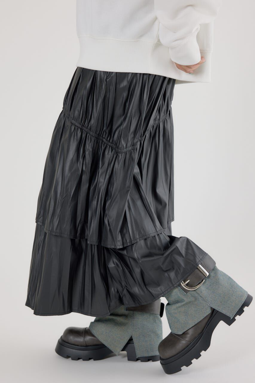 RODEO CROWNS「レザーライクフリルティアードスカート」|スカート|