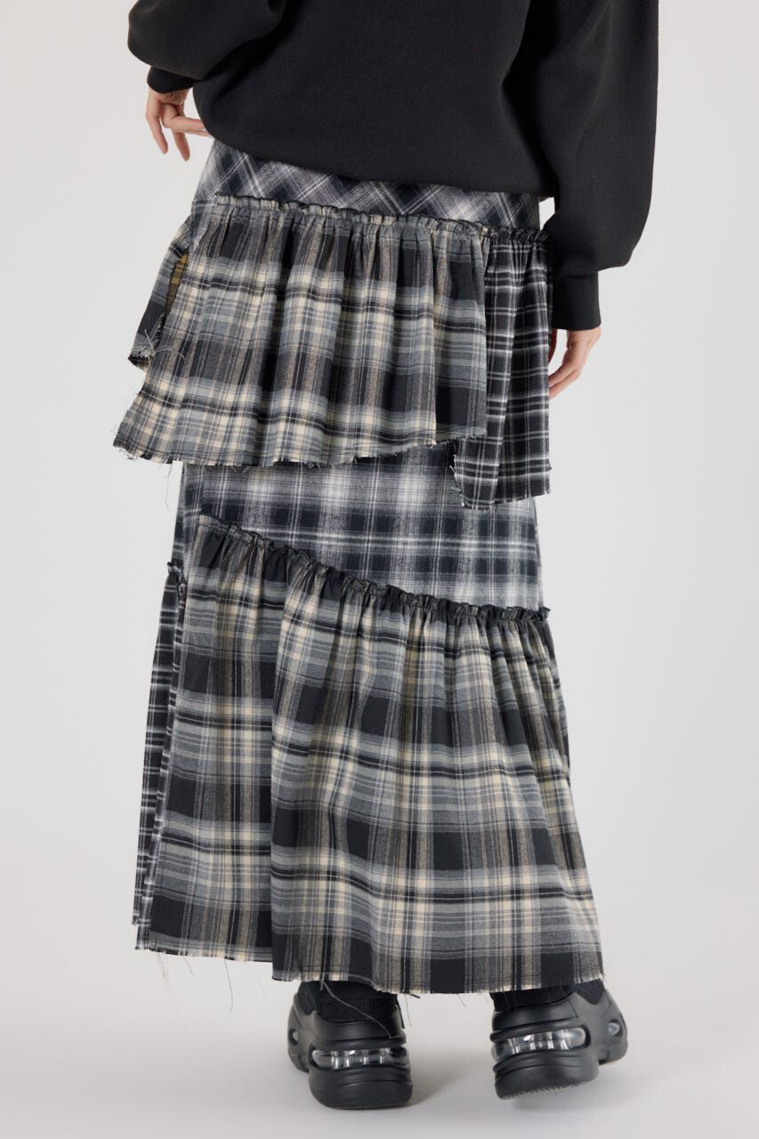 RODEO CROWNS「ランダムティアードチェックスカート」|スカート|