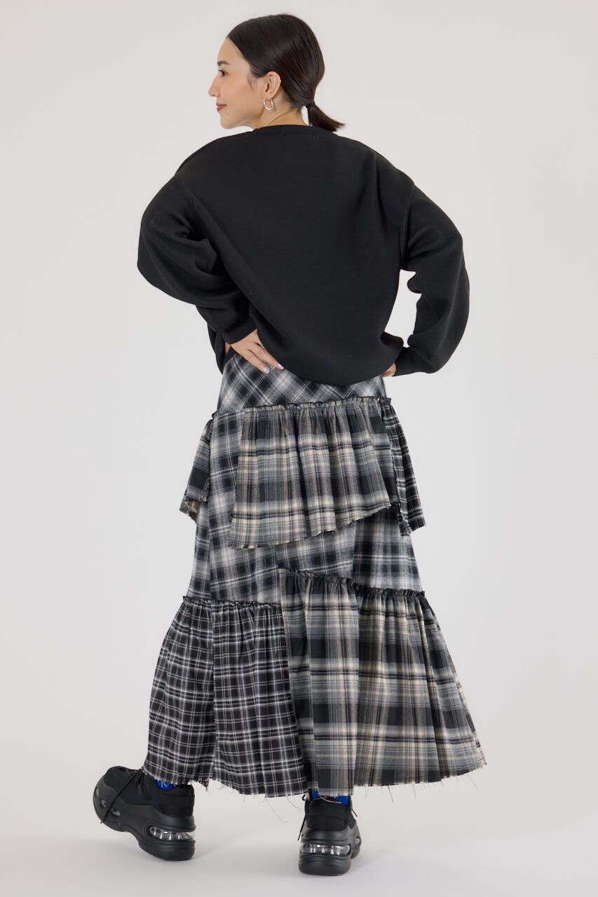 RODEO CROWNS「ランダムティアードチェックスカート」|スカート|