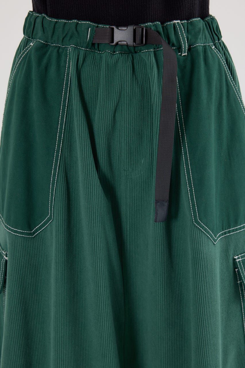 RODEO CROWNS「テープベルト異素材切替カーゴスカート」|スカート|