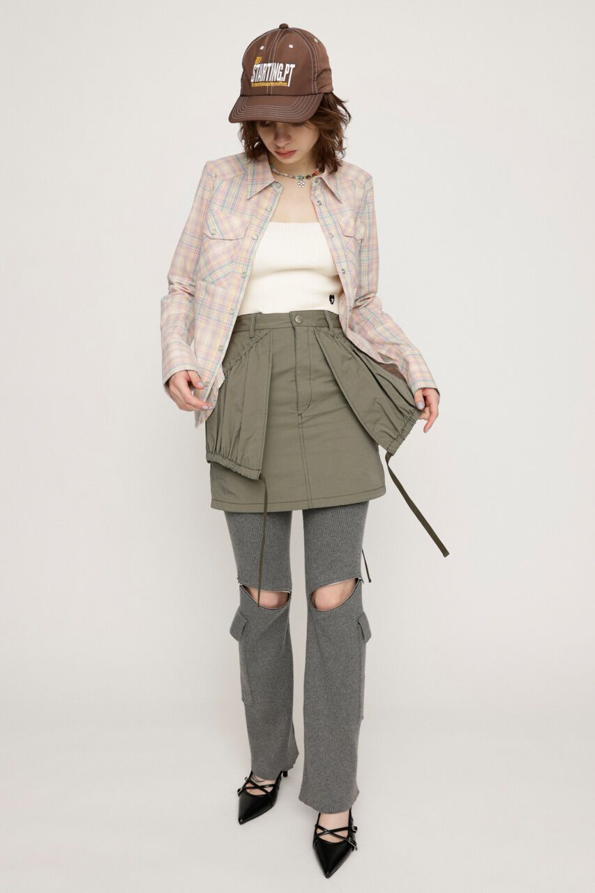 SLY「SHIRRING PK ショートスカート」|スカート|