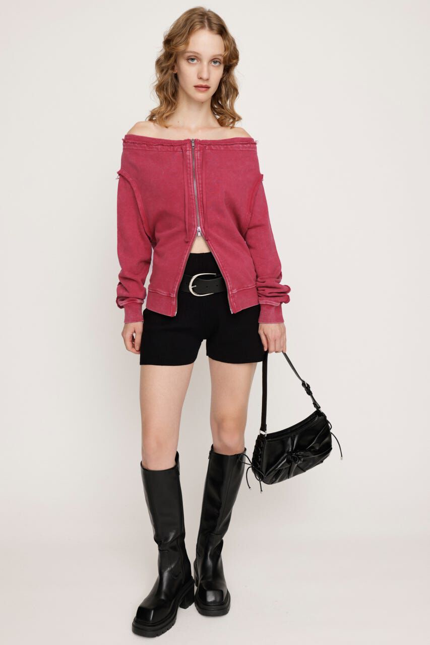 SLY「OFF SHOULDER SWEAT トップス」|パーカー|