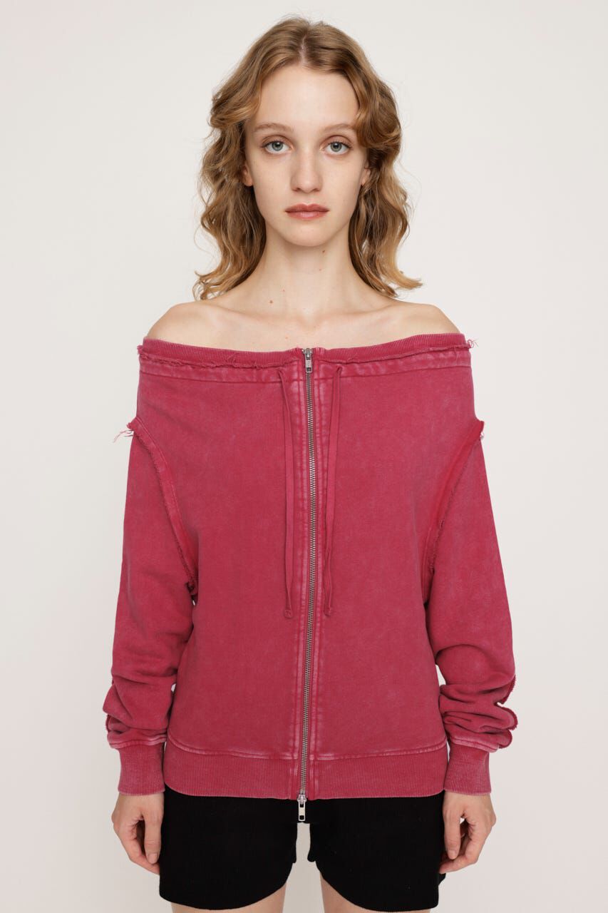 SLY「OFF SHOULDER SWEAT トップス」|パーカー|