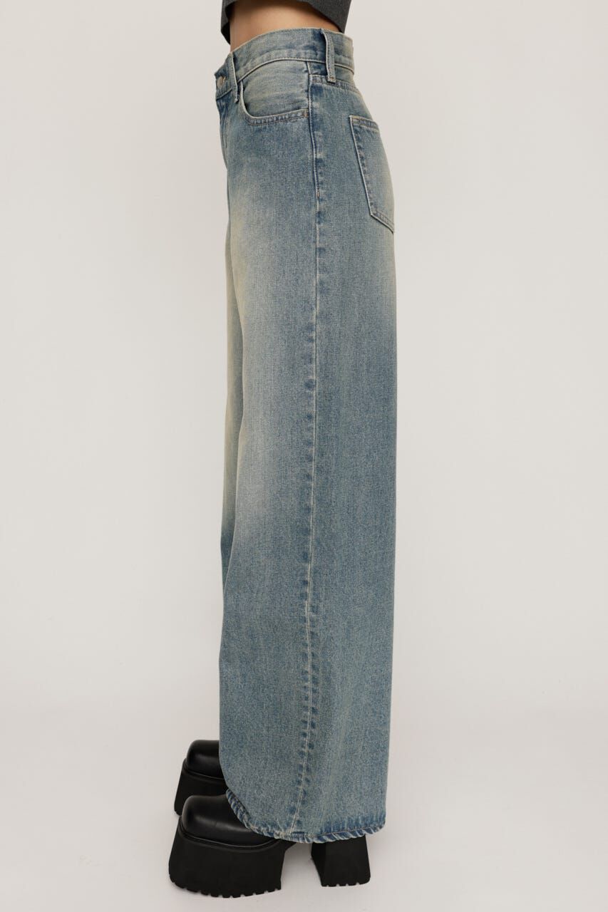 SLY「LAYERED STRAIGHT DENIM パンツ」|デニム|