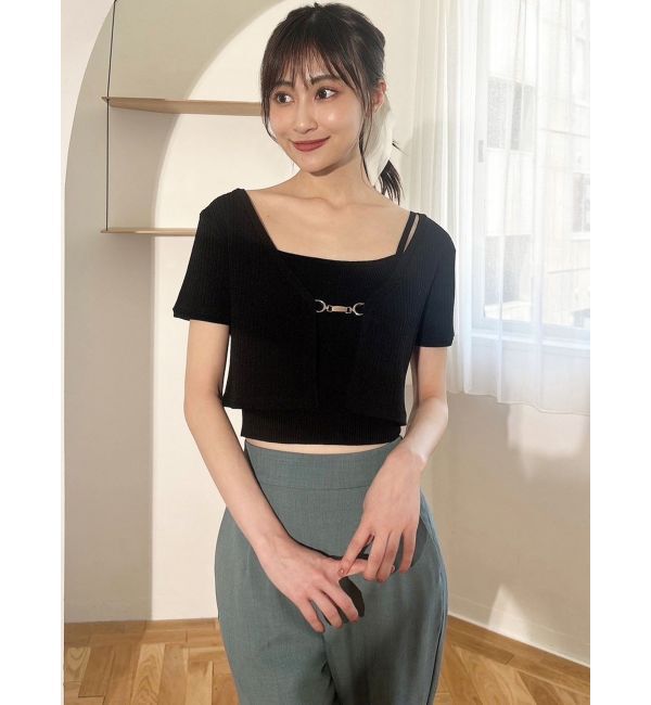 RESEXXY「チャームリブニットカーディガン【セットアップ着用可能】」|カーディガン|