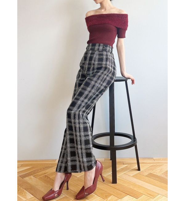 RESEXXY「ツイードワイドパンツ【セットアップ着用可能】」|その他|ブラック