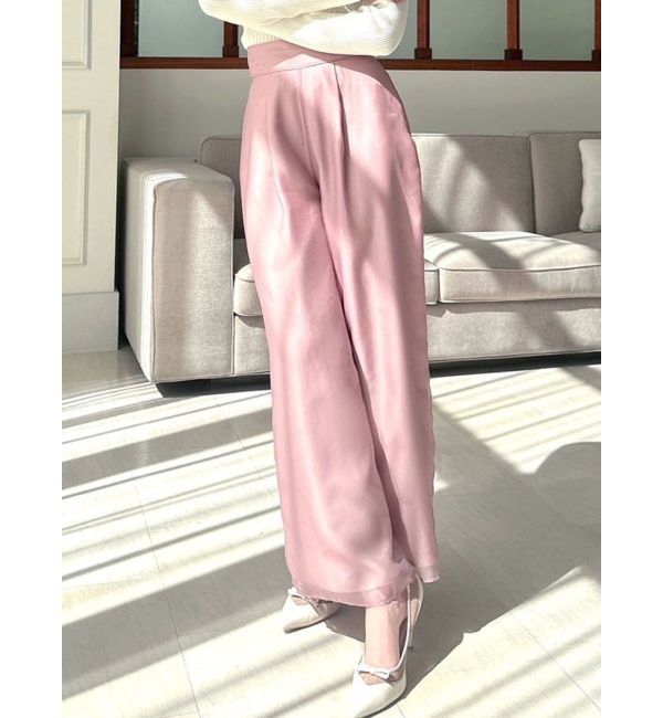 RESEXXY「シアーレイヤードロングパンツ」|その他|ピンク