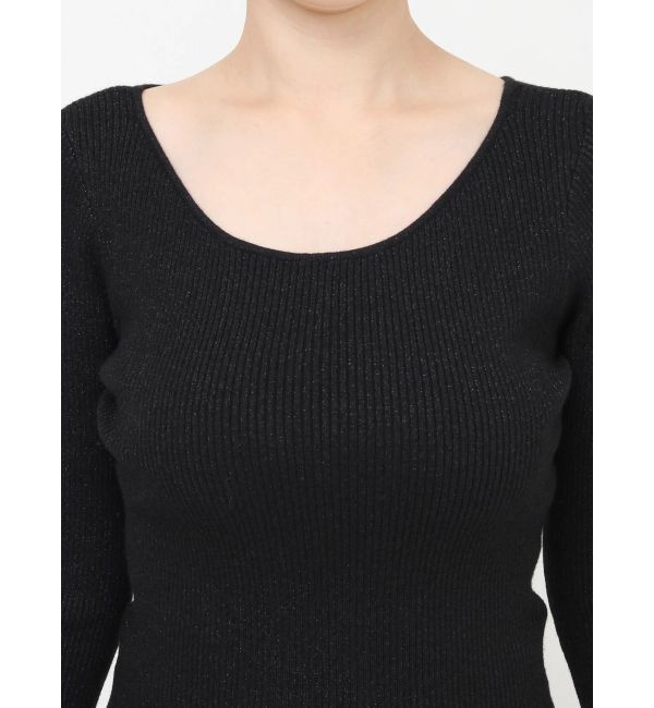 RESEXXY「スリーブデザインシャイニーニットトップス」|ニット・セーター|
