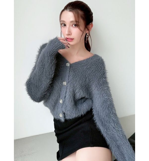 RESEXXY「シャギーニットカーディガン」|カーディガン|