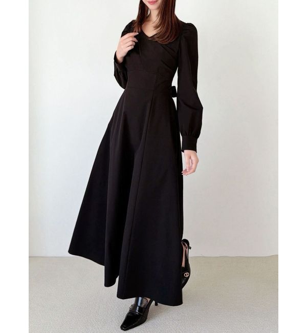 RESEXXY「カシュクールバックオープンワンピース」|ワンピース|ブラック