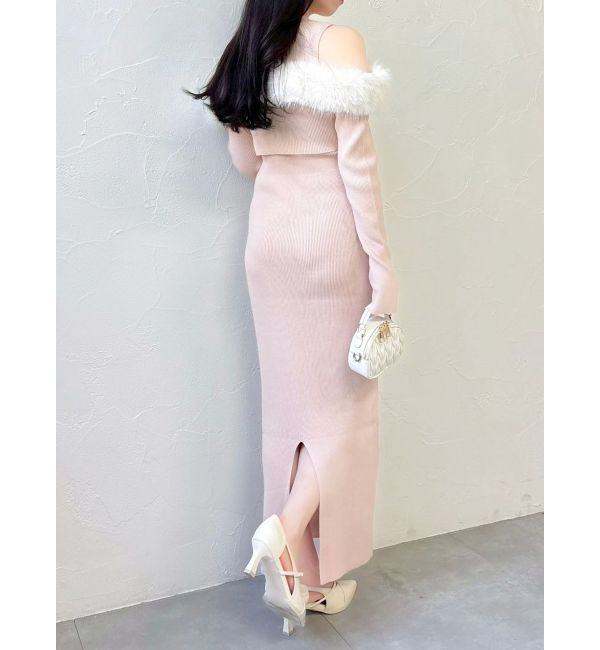 dazzlin「オフショルファードッキングニットワンピース」|ワンピース|