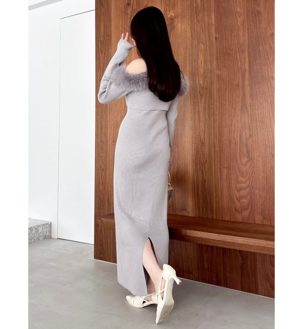 dazzlin「オフショルファードッキングニットワンピース」|ワンピース|