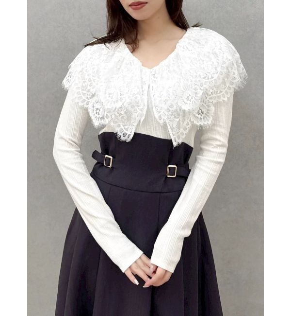 dazzlin「レースケープバックルワンピース」|ワンピース|