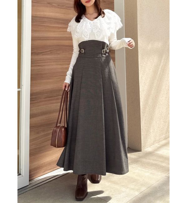 dazzlin「レースケープバックルワンピース」|ワンピース|