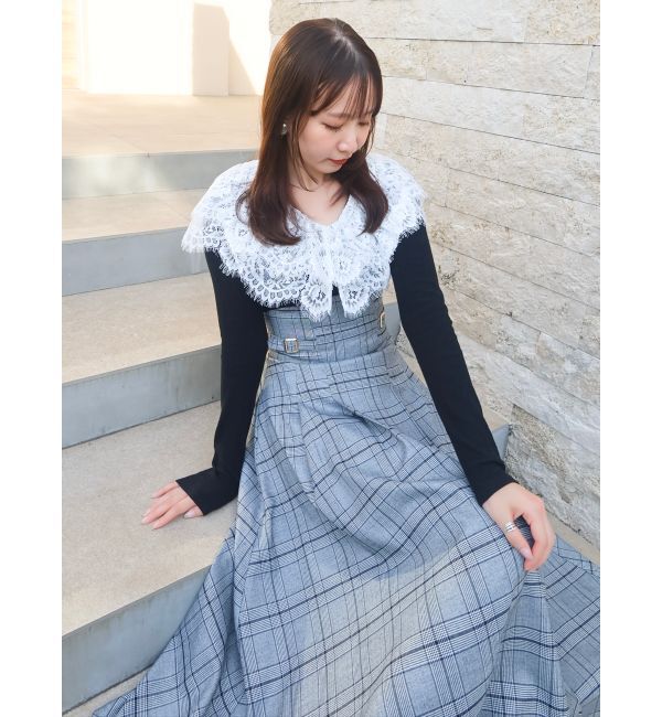 dazzlin「レースケープバックルワンピース」|ワンピース|