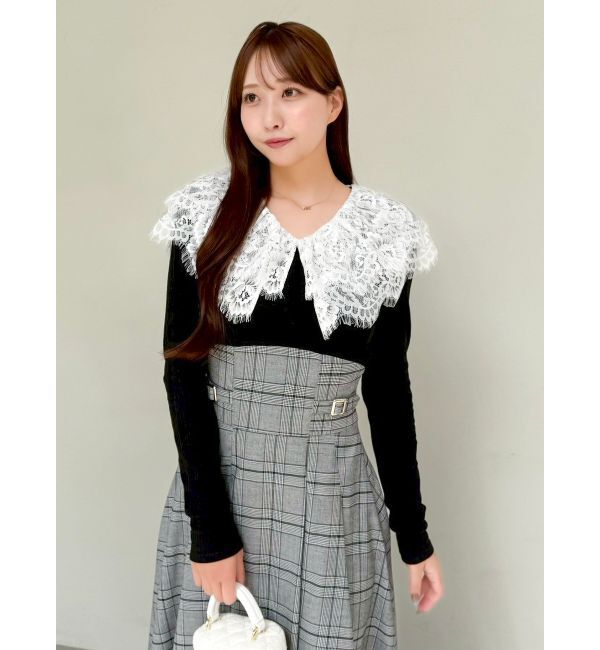 dazzlin「レースケープバックルワンピース」|ワンピース|