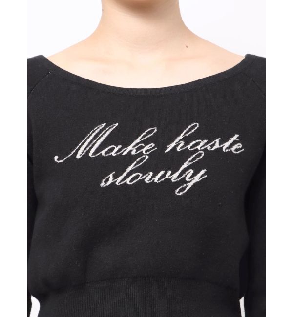 EMODA「フロントロゴクロップニット」|ニット・セーター|