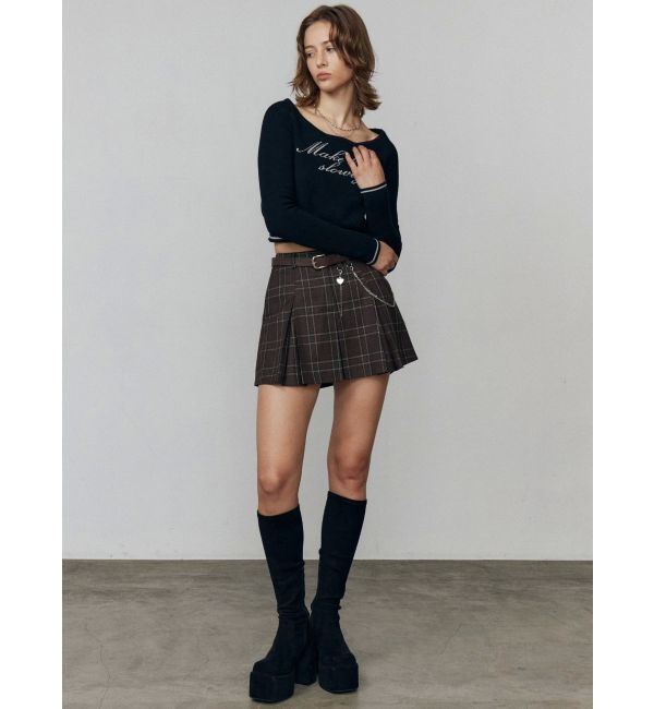 EMODA「フロントロゴクロップニット」|ニット・セーター|