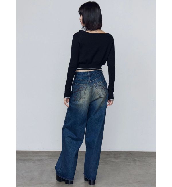 EMODA「フロントロゴクロップニット」|ニット・セーター|