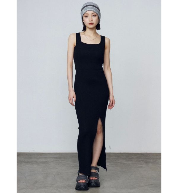 EMODA「リブスリットマキシニットワンピース」|ワンピース|