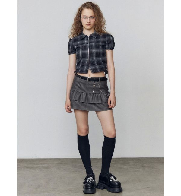 EMODA「ストリングリボンジップシャツトップ」|Tシャツ・カットソー|