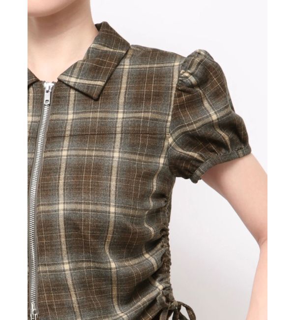 EMODA「ストリングリボンジップシャツトップ」|Tシャツ・カットソー|