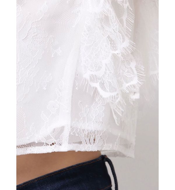 MERCURYDUO「レースクロップドブラウス」|シャツ・ブラウス|