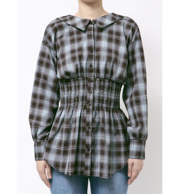 MERCURYDUO「2WAYウエストシャーリングフィットシャツ」|シャツ・ブラウス|