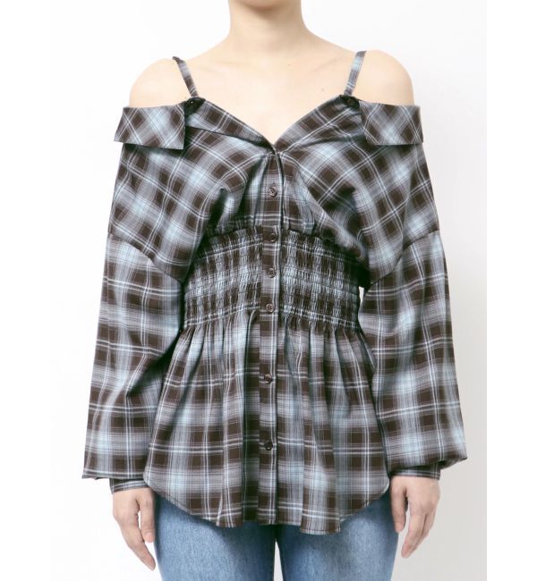 MERCURYDUO「2WAYウエストシャーリングフィットシャツ」|シャツ・ブラウス|