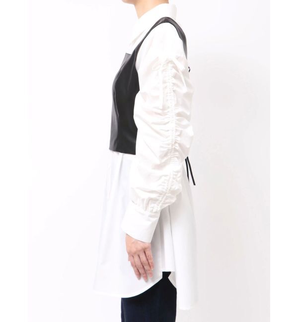 MERCURYDUO「フェイクレザーコルッセットビスチェ」|シャツ・ブラウス|