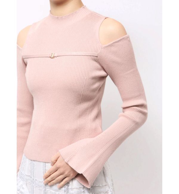 MERCURYDUO「ショルダースリットナローストラップニット」|ニット・セーター|