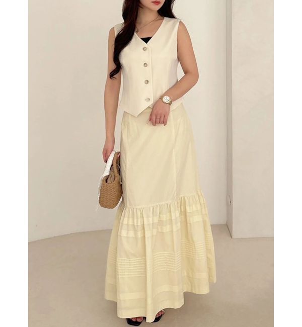 MERCURYDUO「タックティアードスカート」|スカート|