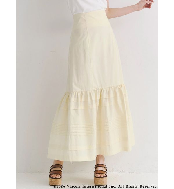 MERCURYDUO「タックティアードスカート」|スカート|イエロー