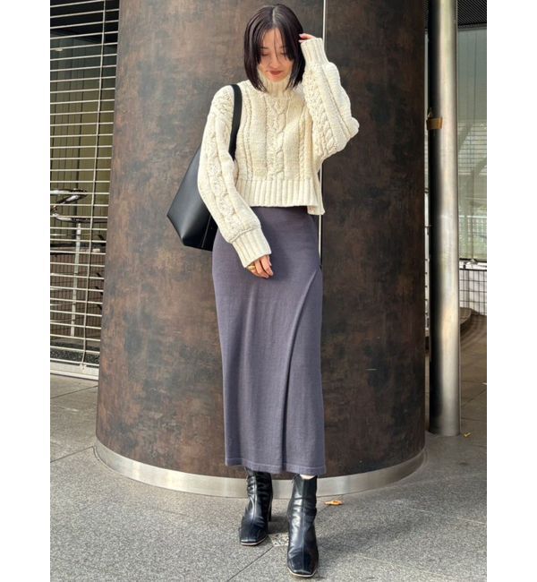 LAGUNAMOON「ラップデザインタイトニットスカート」|ニット・セーター|