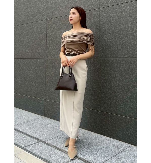 LAGUNAMOON「ライトベロアオフショルトップス」|Tシャツ・カットソー|