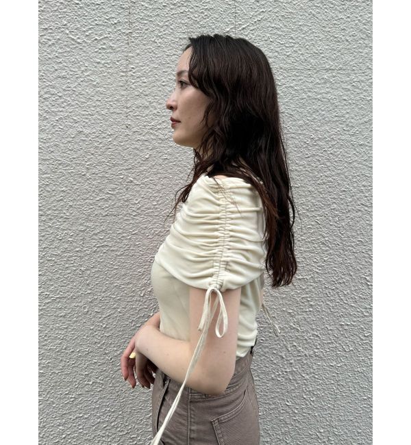 LAGUNAMOON「ライトベロアオフショルトップス」|Tシャツ・カットソー|