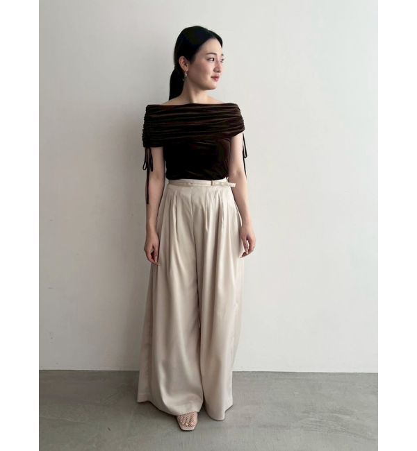 LAGUNAMOON「ライトベロアオフショルトップス」|Tシャツ・カットソー|