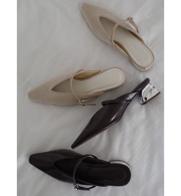 LAGUNAMOON「MODERNカッティングメタルヒールミュール」|その他|